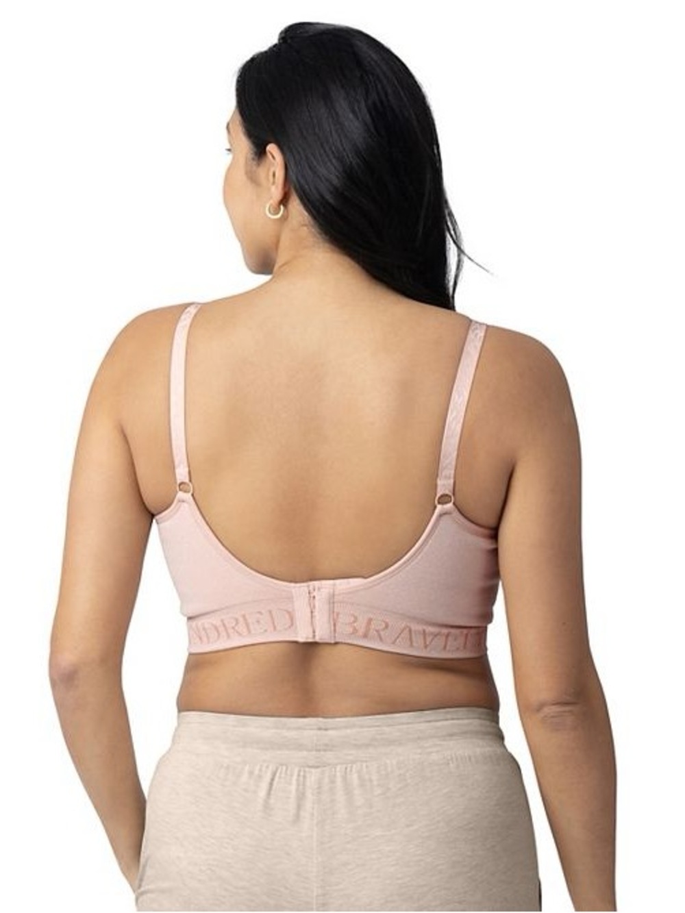 Kindred Bravely Blush Pink Maternity & Nursing hands free seamless Bra sz medium - Picture 2 of 9